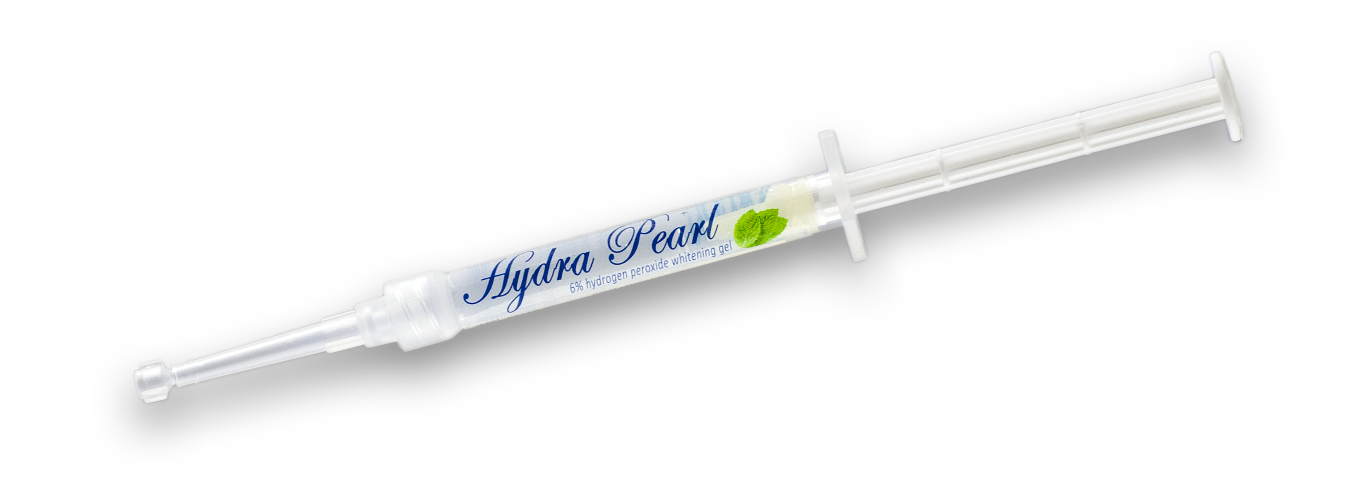 Hydra Pearl™ is a professional at-home tooth whitening gel, specially formulated to whiten teeth quickly, effectively, while minimizing tooth sensitivity. Our clear gel helps remove tooth discolorations and visibly whitens teeth in half the time of most leading brand at-home whitening gels. It helps reduce sensitivity from potassium nitrate and sodium fluoride. Mint and Strawberry are the most popular flavors.